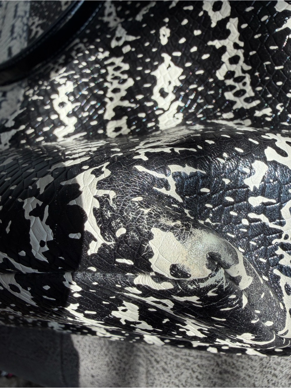 Coach Large Exotic Snakeskin/Python Mix Print Leather Tote (2014) - Picture 4 of 6